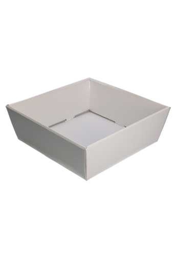 Geschenkdoos Korf Mera Witte Dots Relief 26x26x10cm 50stuks OP IS OP