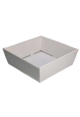 Geschenkdoos Korf Mera Witte Dots Relief 26x26x10cm 50stuks OP IS OP