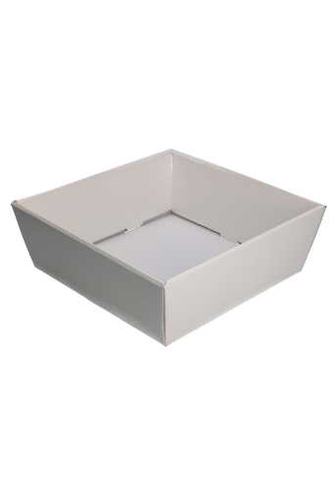 Geschenkdoos Korf Mera Witte Dots Relief 26x26x10cm 50stuks OP IS OP