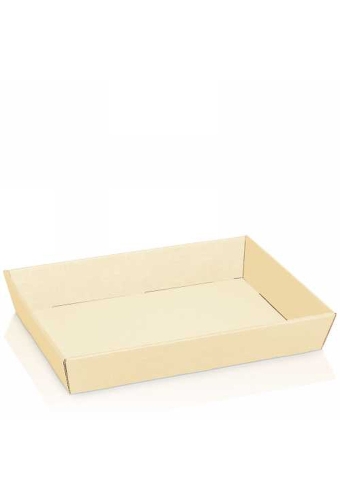 Geschenkdoos Korf Relief Creme 31.5x22x5.5cm 25stuks