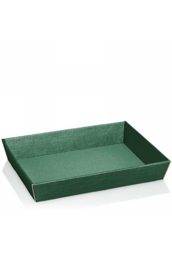 Geschenkdoos Korf Relief Groen 31.5x22x5.5cm 25stuks