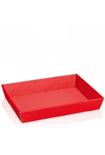 Geschenkdoos Korf Relief Rood 31.5x22x5.5cm 25stuks