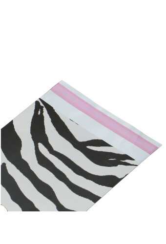 Kadozakjes Folie Mita Zebra Zwart & Plakstrip 12x18.5+3cm 100stuks