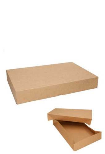 Geschenkdoos Rechthoekig & Deksel Budget Kraft 37.5x23.8x5cm 5stuks