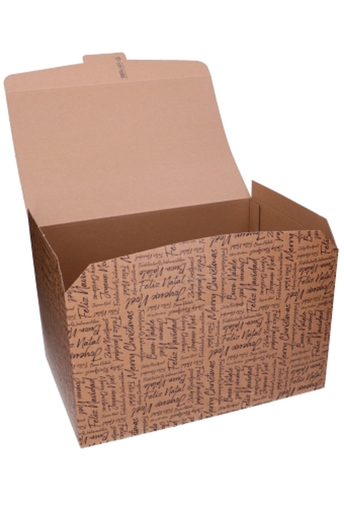 Geschenkdoos Zalig Kerstfeest Kraft & Klep 39x27x23.5cm 20stuks