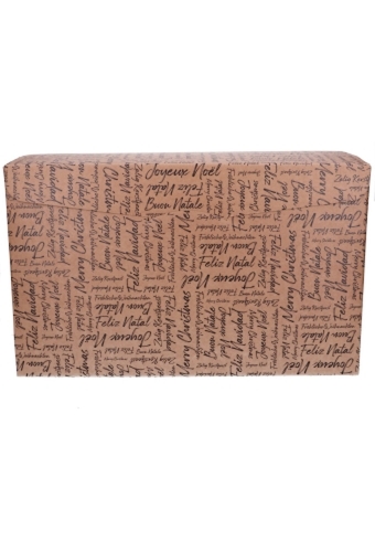 Geschenkdoos Zalig Kerstfeest Kraft & Klep 39x27x23.5cm 20stuks