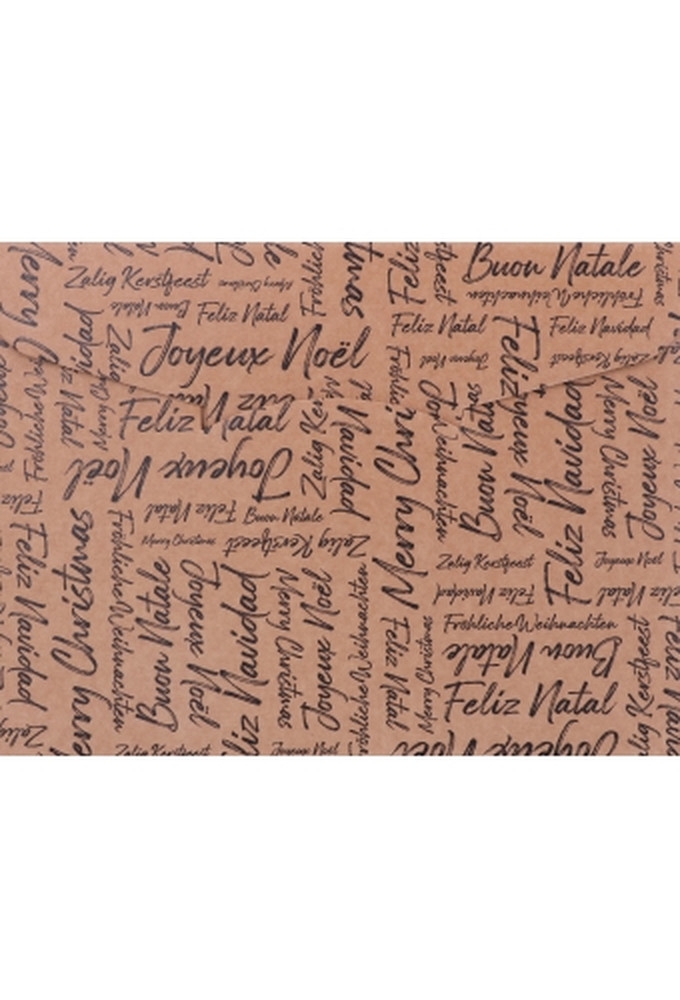 Geschenkdoos Zalig Kerstfeest Kraft & Koord 24.5x24.5x18cm 30stuks