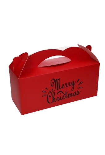 Geschenkdoos met Handgreep Merry Christmas Rood 31x12x13.7cm 24stuks