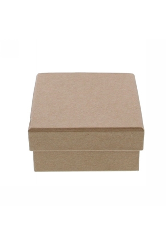 Geschenkdoosje & Scharnierdeksel vierkant kraft 10.5x10.5x5.5cm 10st