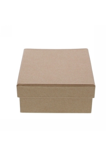 Geschenkdoosje & Scharnierdeksel vierkant kraft 13x13x6.5cm 10stuks