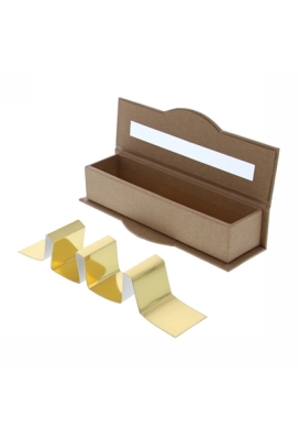 Geschenkdoosje Venster 4 pralines langwerpig kraft 17x5.5x4cm 20stuks