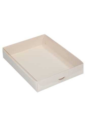 Geschenkdoosjes & Klep Venster Wit Creme Grivola 20x15x3.5cm 10stuks
