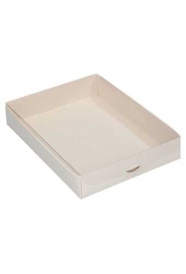 Geschenkdoosjes & Klep Venster Wit Creme Grivola 20x15x3.5cm 10stuks