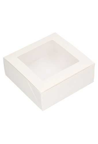 Geschenkdoosjes & Vensterdeksel Wit Creme Grivola 16x16x6cm 10stuks
