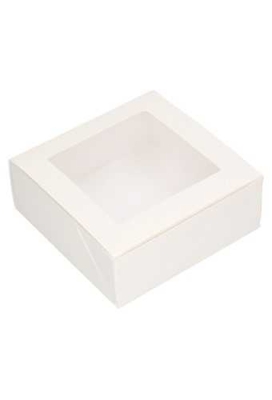Geschenkdoosjes & Vensterdeksel Wit Creme Grivola 16x16x6cm 10stuks
