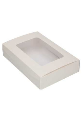 Geschenkdoosjes & Vensterdeksel Wit Creme Grivola 24x16x5cm 10stuks