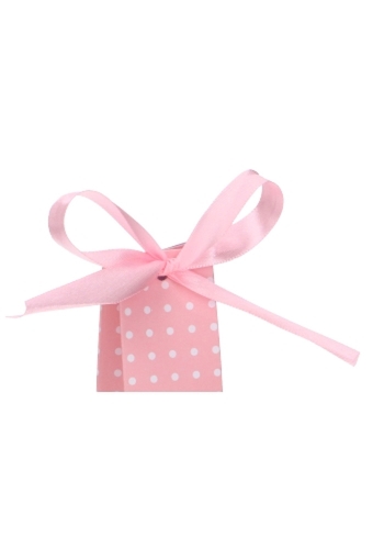 Geschenkdoosjes Tube Roze Dots & Lint 3.5x3.5x14cm 25stuks