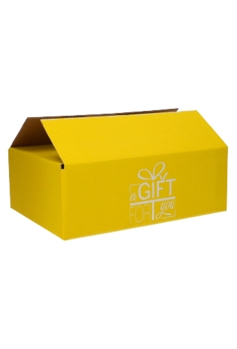 Geschenkdozen A Gift For You Geel 39x29x23cm 15stuks OP IS OP
