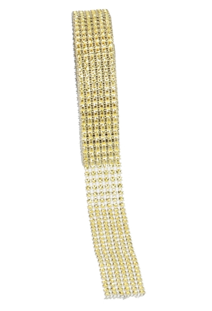 Geschenklint Diamant Goud 30mm x 9 meter