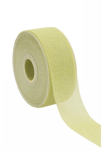 Geschenklint Naturel Polyester Delicate Groen 40mm x 25meter