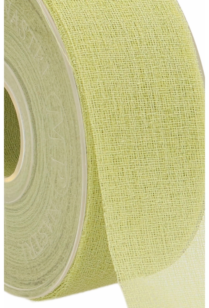 Geschenklint Naturel Polyester Delicate Groen 40mm x 25meter
