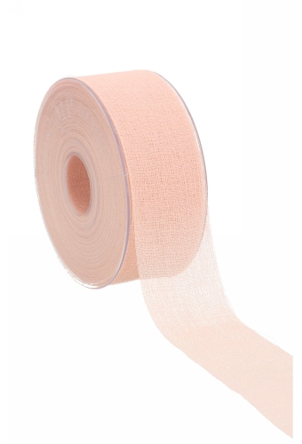 Geschenklint Naturel Polyester Delicate Roze 40mm x 25meter