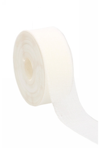 Geschenklint Naturel Polyester Delicate Wit 40mm x 25meter