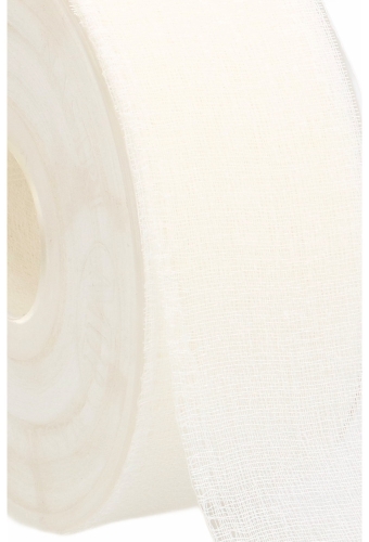 Geschenklint Naturel Polyester Delicate Wit 40mm x 25meter