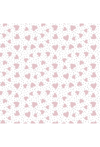 Geschenkpapier Coated Hearts 50cm x 200meter