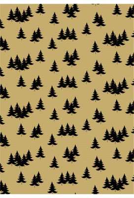 Kerstpapier Kraft Dessin 078 50cm x 150 meter