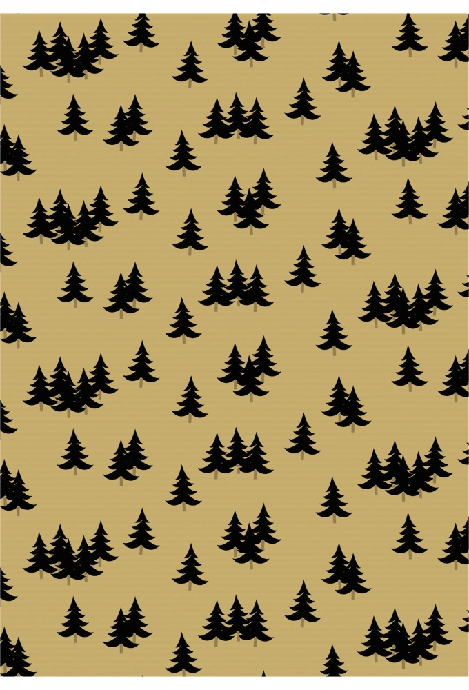 Kerstpapier Kraft Dessin 078 50cm x 150 meter