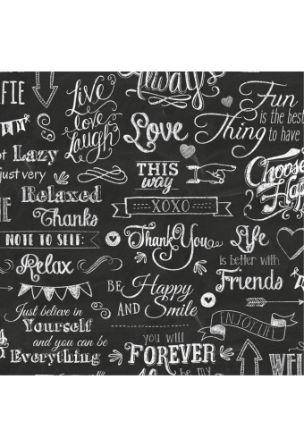 Geschenkpapier Wit Kraft Playful Chalk  50cm x 200meter