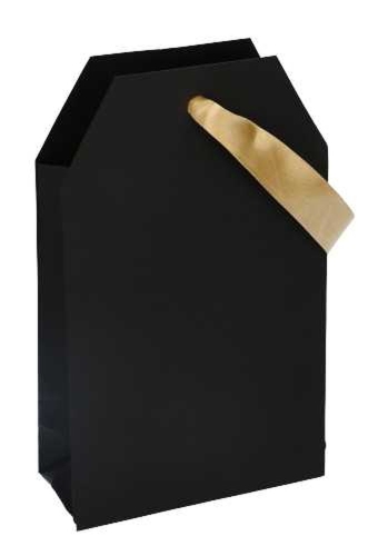 Geschenktasjes Carta Regalo Black Gold 14.5x6.5x24.5cm 12stuks