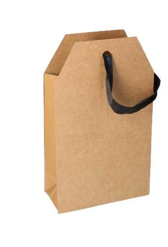 Geschenktasjes Carta Regalo Kraft Black 14.5x6.5x24.5cm 12stuks