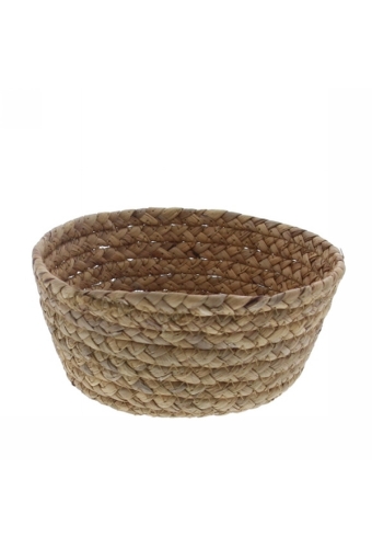 Geschenkverpakking Mand graskoord natuur rond hoog 18x18x7.5cm 10st