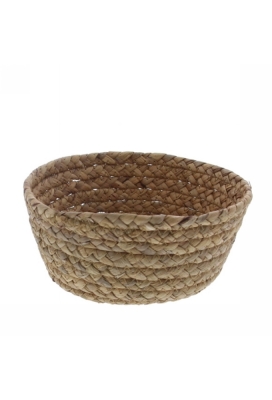 Geschenkverpakking Mand graskoord natuur rond hoog 18x18x7.5cm 10st