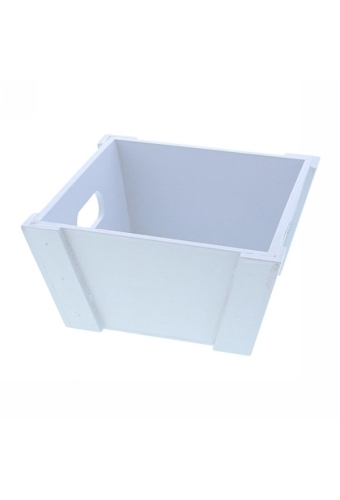 Geschenkverpakking Vierkant bakje wit 16x16x8.5cm 13stuks OP IS OP