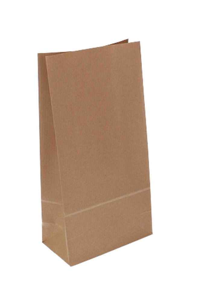 Geschenkzakjes Gerecycled Bruin Kraft Gelijnd 14x7.5x24cm 100stuks