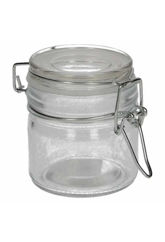 Glazen Weckpotje Rond Met Deksel & Zinken Beugel 6.8x7.6cm 12stuks