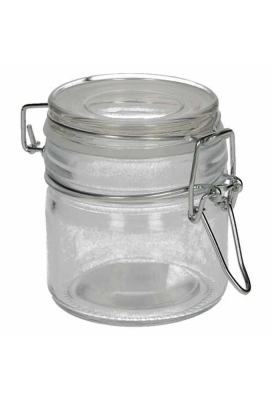 Glazen Weckpotje Rond Met Deksel & Zinken Beugel 6.8x7.6cm 12stuks