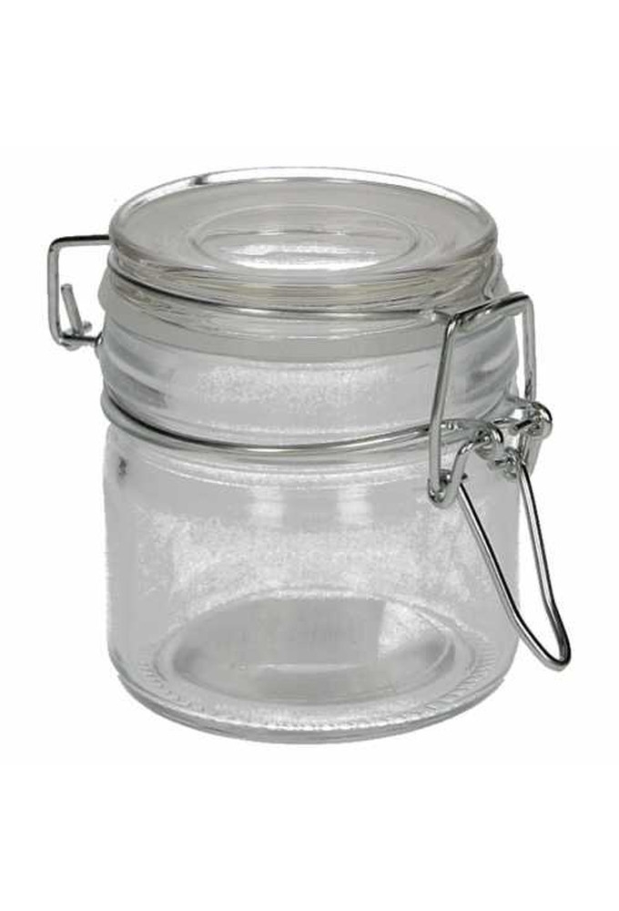 Glazen Weckpotje Rond Met Deksel & Zinken Beugel 6.8x7.6cm 12stuks