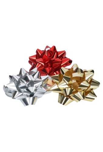 Grote Bow Strik Rood Metallic Met Plakker 20cm Doorsnee