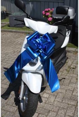 Grote Strik Scooter Milaan Metallic Donker Blauw d36x36+24cm