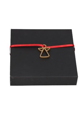 Houten Decoratie Engel Open Goud Hanger 6cm 100stuks