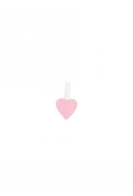 Houten Decoratie Hartje Roze Met Witte Knijper 1.8 x 1.8cm 36stuks