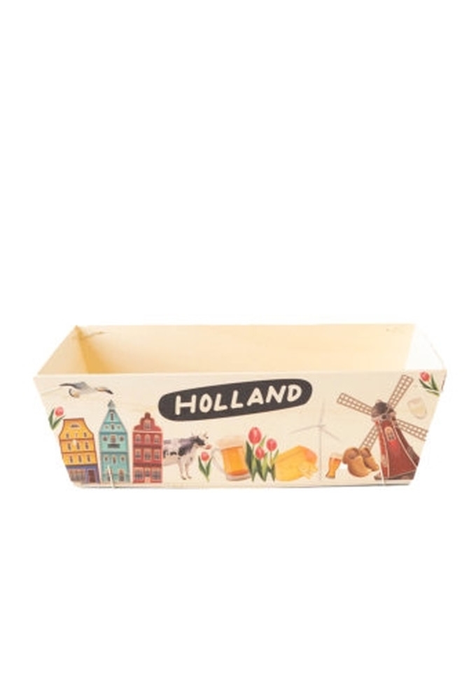Houten Korf Bedrukt Holland Versie 2 29x19x9cm 25stuks