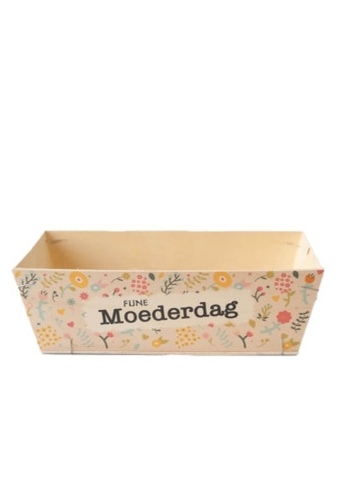 Houten Korf Bedrukt Moederdag Versie 3 29x19x9cm 25stuks