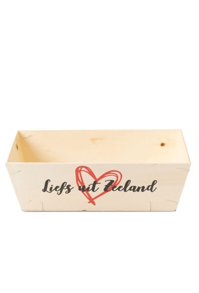 Houten Korf Bedrukt Zeeland Versie 2 29x19x9cm 25stuks