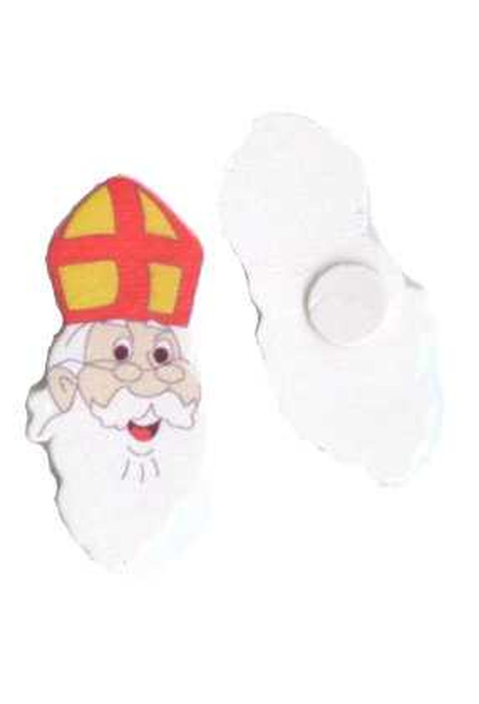 Houten Sintdecoratie Sinterklaashoofd & Mijter 3.5cm 100 stuks