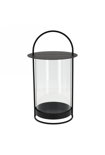 JENS Living Windlicht Zwart 1stuks